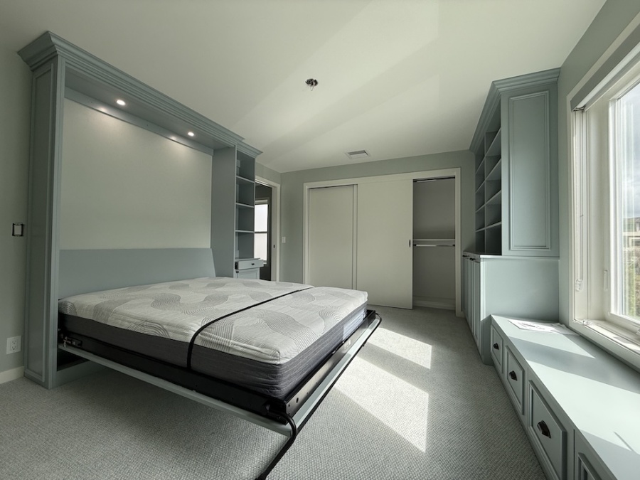 Murphy bed with mattress